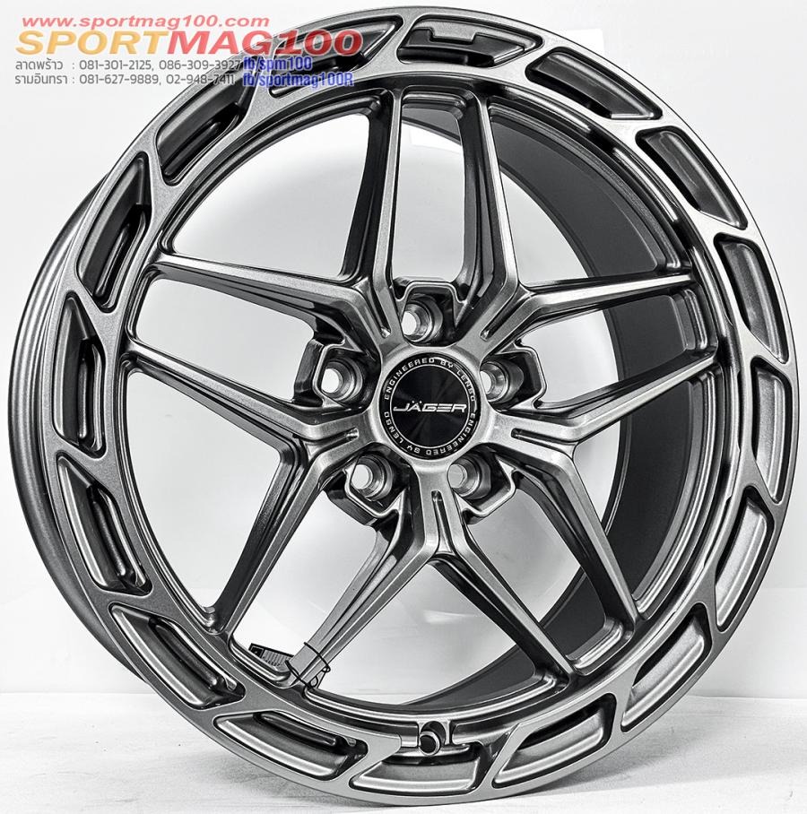 ล้อแม็ก Lenso Jager STAG ขอบ18นิ้ว กว้าง8.5นิ้ว 5รู114.3 Offset35 สีนีโอไฮเปอร์