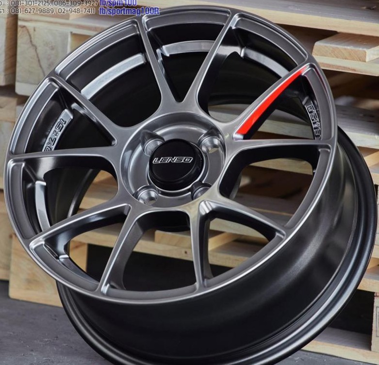 ล้อแม็กใหม่ Lenso ProjectD 91G ขอบ15นิ้ว กว้าง7นิ้ว 4รู100 Offset35 สีไฮเปอร์แบล็ค