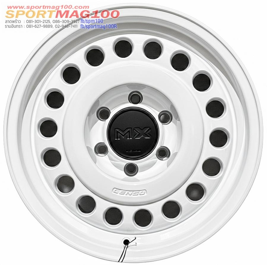 ล้อแม็ก Lenso MX JUNGLE ขอบ17นิ้ว กว้าง8.5นิ้ว 6รู139.7 Offset12 สีขาว