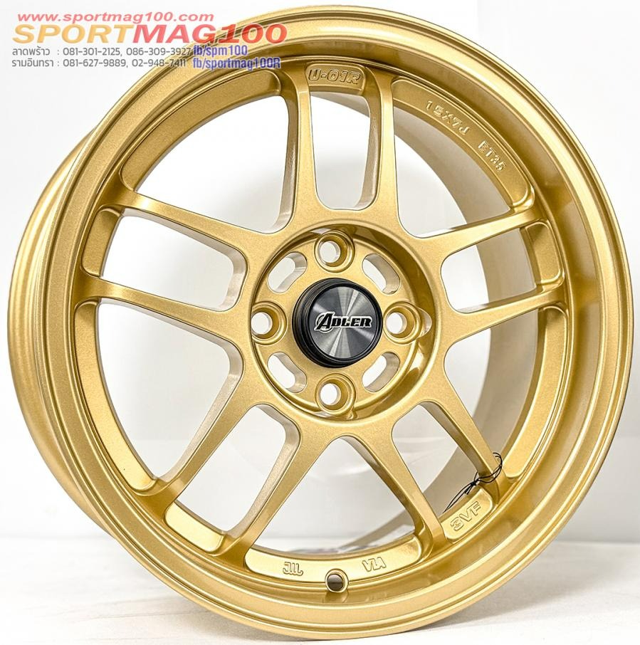 ล้อแม็ก Yachiyoda U01R FlowForming ขอบ15นิ้ว กว้าง7นิ้ว 4รู100 Offset35 สีขาว