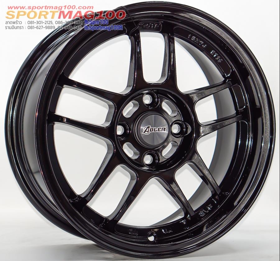 ล้อแม็ก Yachiyoda U01R FlowForming ขอบ15นิ้ว กว้าง7นิ้ว 4รู100 Offset35 สีดำเงา