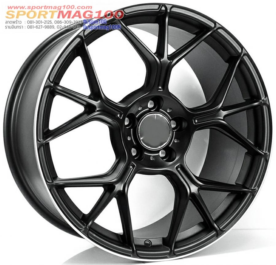 ล้อแม็ก FLOW FORMING GT Coupe ขอบ20นิ้ว กว้าง F8.5นิ้ว R9.5นิ้ว Offset35-38 สีดำด้านขอบเงา