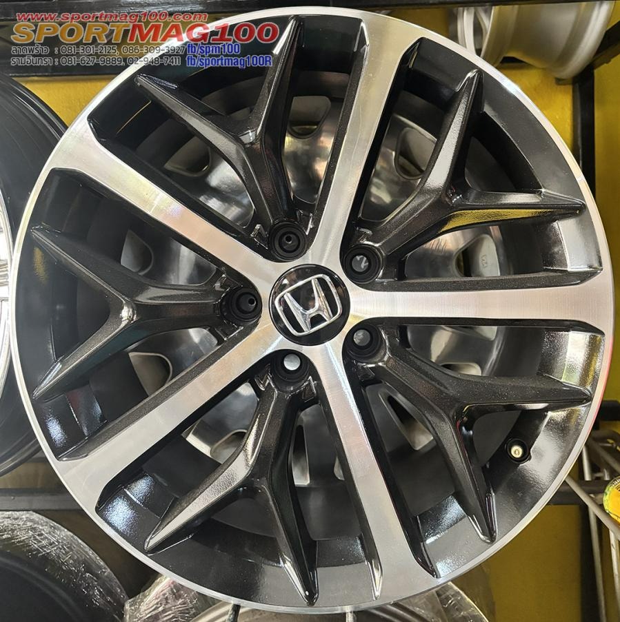 ล้อแม็กมือสอง New Honda Civic ขอบ18นิ้ว กว้าง8นิ้ว 5รู114.3 Offset50 สีดำหน้าเงา(ลาดพร้าว)