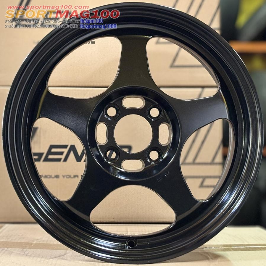 ล้อแม็กมือสอง Rota Spoon ขอบ15นิ้ว กว้าง6.5นิ้ว 4รู100 Offset40 สีดำด้าน(ลาดพร้าว)