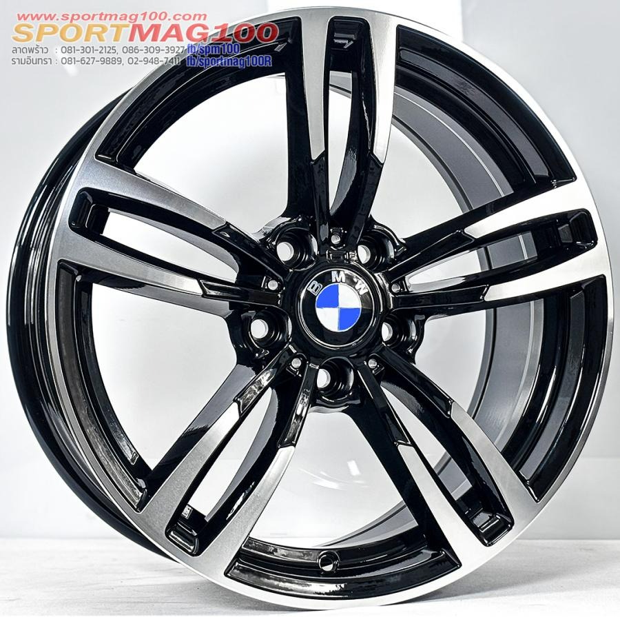 ล้อแม็ก BMW M4 Coupe ขอบ18นิ้ว กว้าง8นิ้ว 5รู120 Offset40 สีดำหน้าเงา