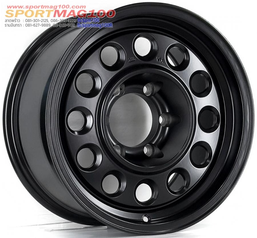 ล้อทรงลุง JAOS ขอบ16นิ้ว กว้าง8.5นิ้ว 6รู139.7 Offset10 สีดำด้าน