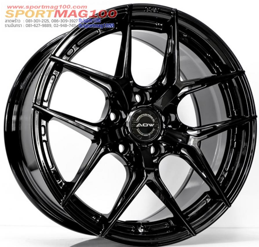 ล้อแม็ก AOW20 ขอบ18นิ้ว กว้าง8.5นิ้ว 5รู100 Offset35 สีดำเงา