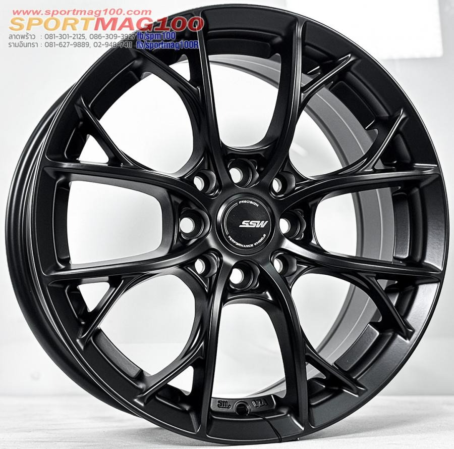 ล้อแม็ก SSW S428 ขอบ15นิ้ว กว้าง6.5นิ้ว 4รู100/114.3 Offset38 สีดำด้าน