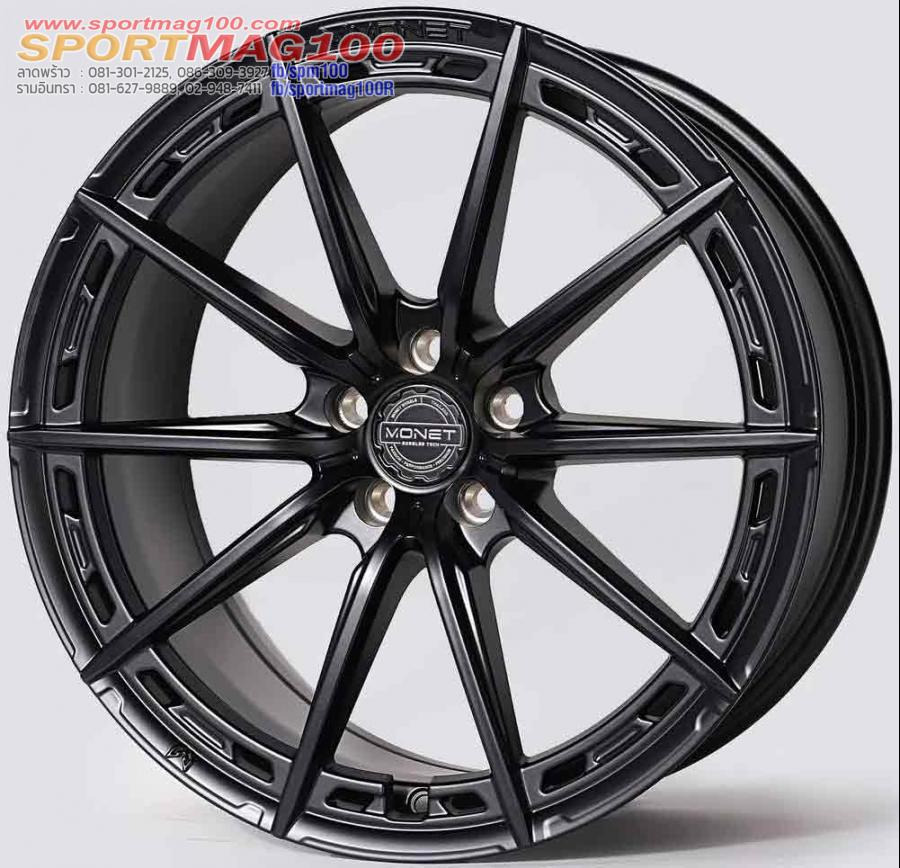 ล้อแม็ก Flowforming Monet MN801 5รู100 ET35 สีดำด้าน กว้าง8.5 ขอบ18นิ้ว 