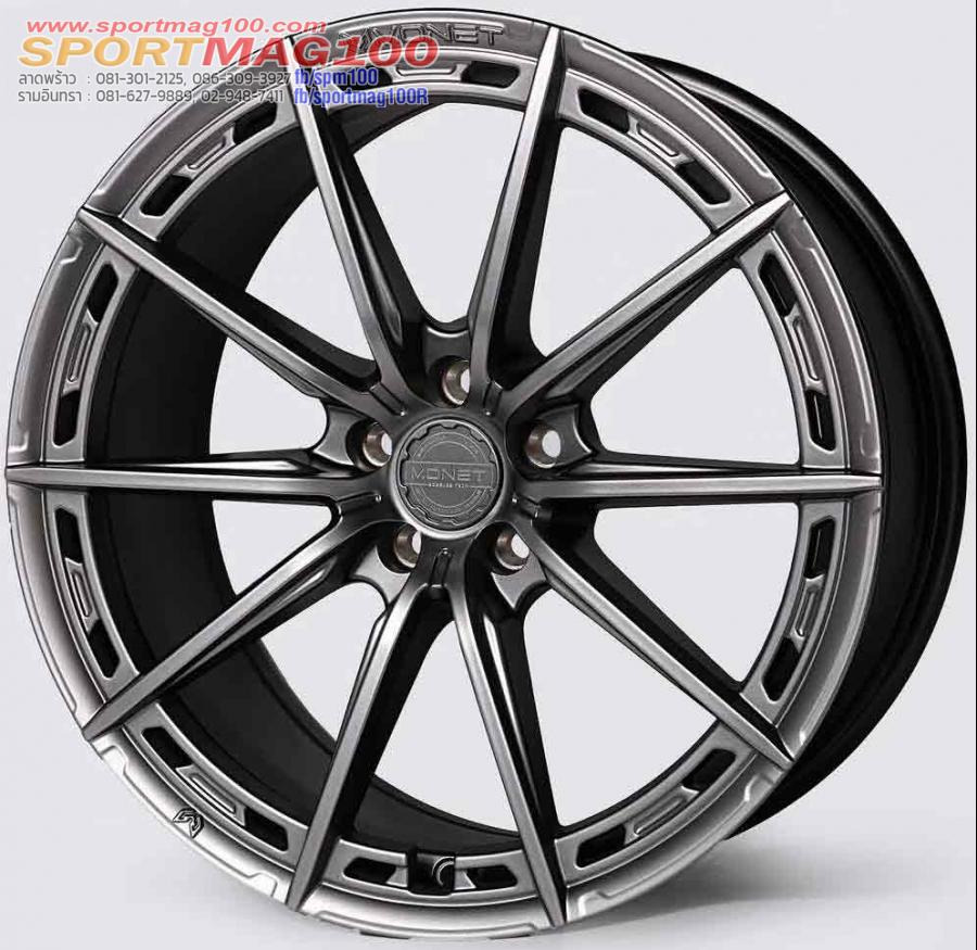 ล้อแม็ก Flowforming Monet MN801 5รู100 ET35 สีแมทไฮเปอร์ กว้าง8.5 ขอบ18นิ้ว 