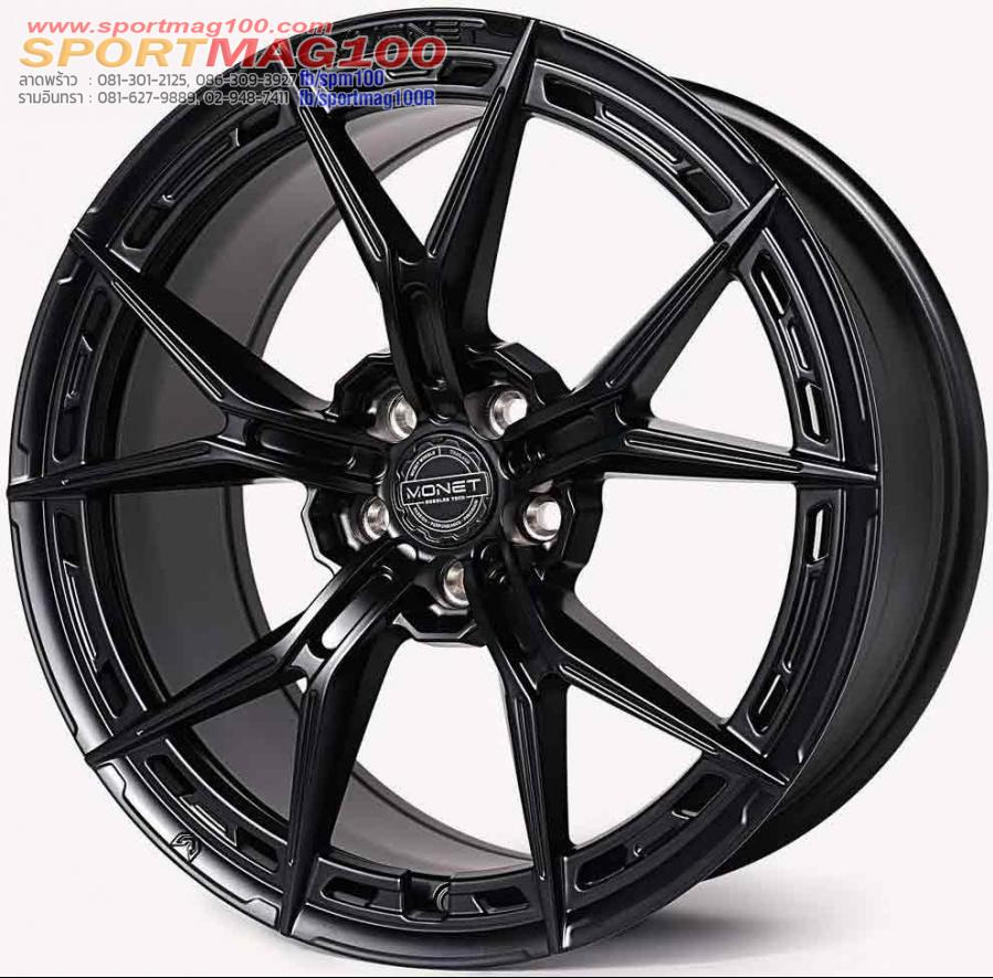 ล้อแม็ก Flowforming Monet 7130AM 5รู100 ET35 สีดำด้าน กว้าง8.5 ขอบ18นิ้ว 