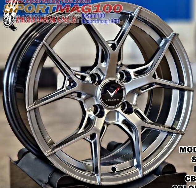 ล้อแม็กใหม่ HR031 ขอบ16นิ้ว กว้าง7นิ้ว 4รู100 Offset35 สีไฮเปอร์แบล็ค