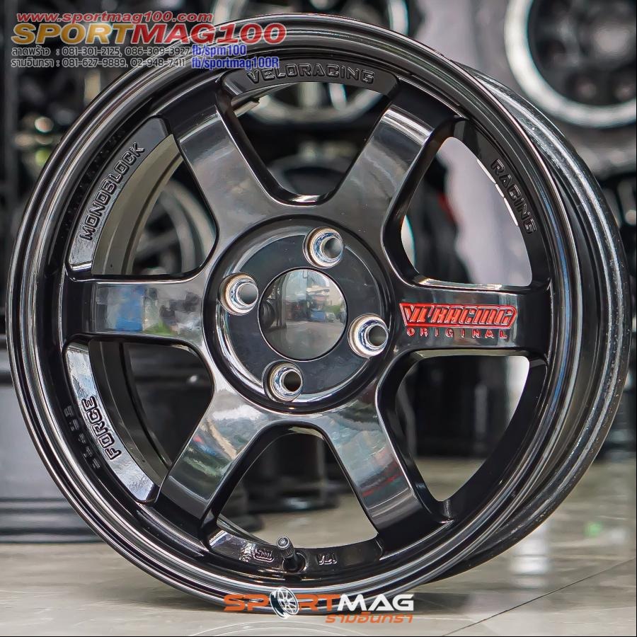 ล้อมือสอง TE37 ขอบ15นิ้ว กว้าง7นิ้ว 4รู100 Offset30 สีดำเงา (รามอินทรา)