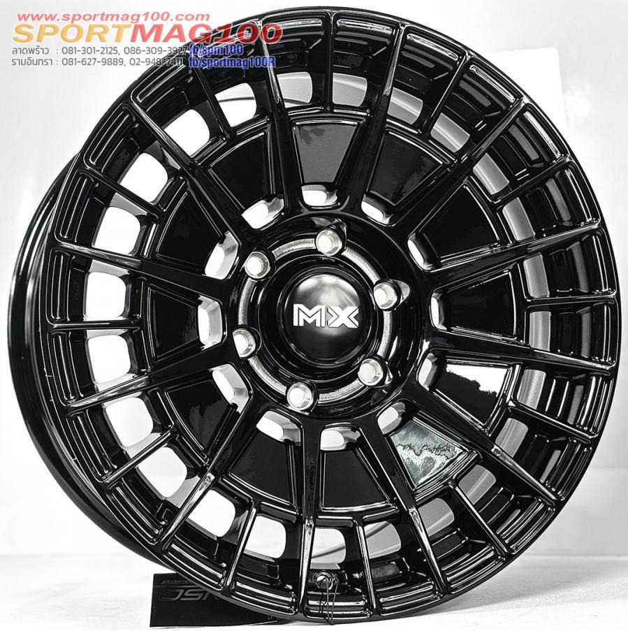 ล้อแม็ก Lenso Mx Planar ขอบ18นิ้ว กว้าง9นิ้ว 6รู139.7 Offset15 สีดำเงา