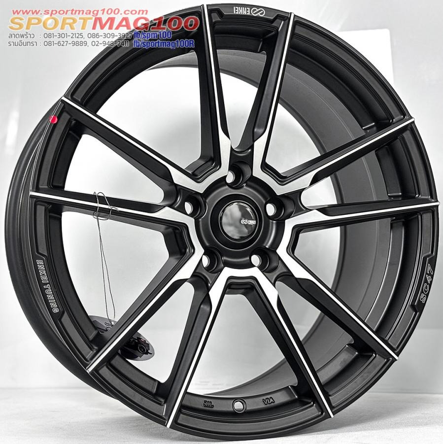 ล้อแม็ก Enkei SC47 ขอบ18นิ้ว กว้าง8.5นิ้ว 5รู114.3 Offset40 สีดำด้านหน้าเคลียร์