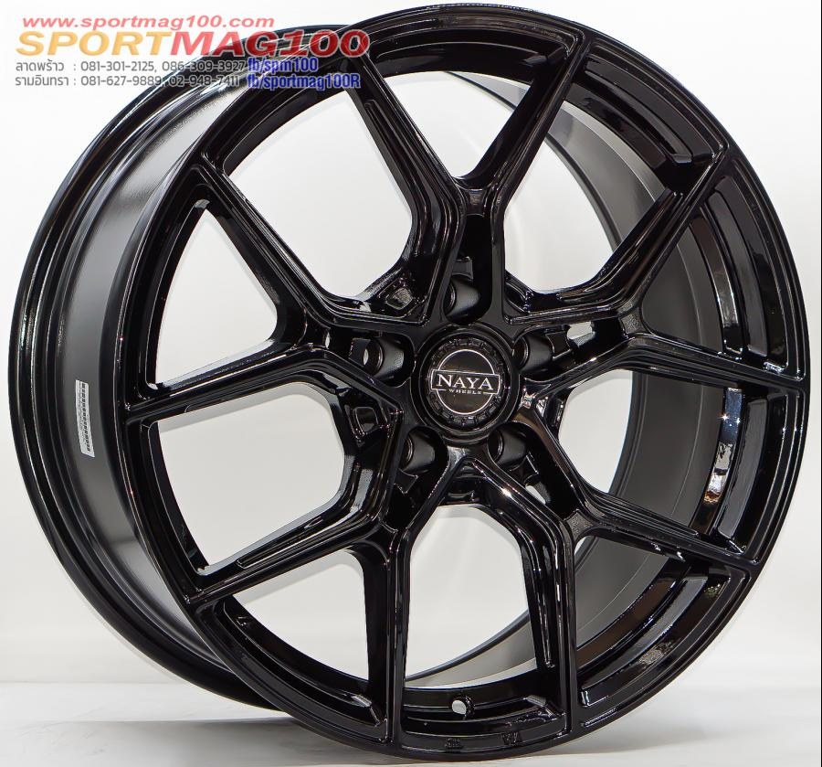 ล้อแม็กใหม่ Flowforming NAYA Alpha5 ขอบ18นิ้ว กว้าง8.5นิ้ว 5รู112/114 Offset35 สีดำเงา