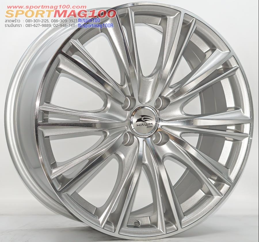 ล้อแม็กใหม่ SSW S320 ขอบ 17นิ้ว กว้าง7.5นิ้ว 4รู100 Offset42 สีซิลเวอร์กลึงหน้าเงา