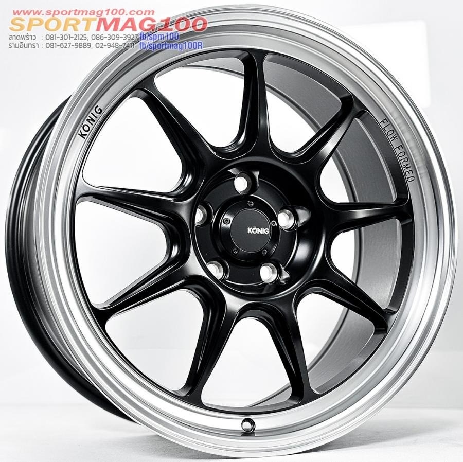 ล้อแม็ก KONIG N675 COUNTERGRAM FlowForming ขอบ18นิ้ว กว้าง8.5นิ้ว 5รู114.3 Offset35 สีดำด้านขอบเงา