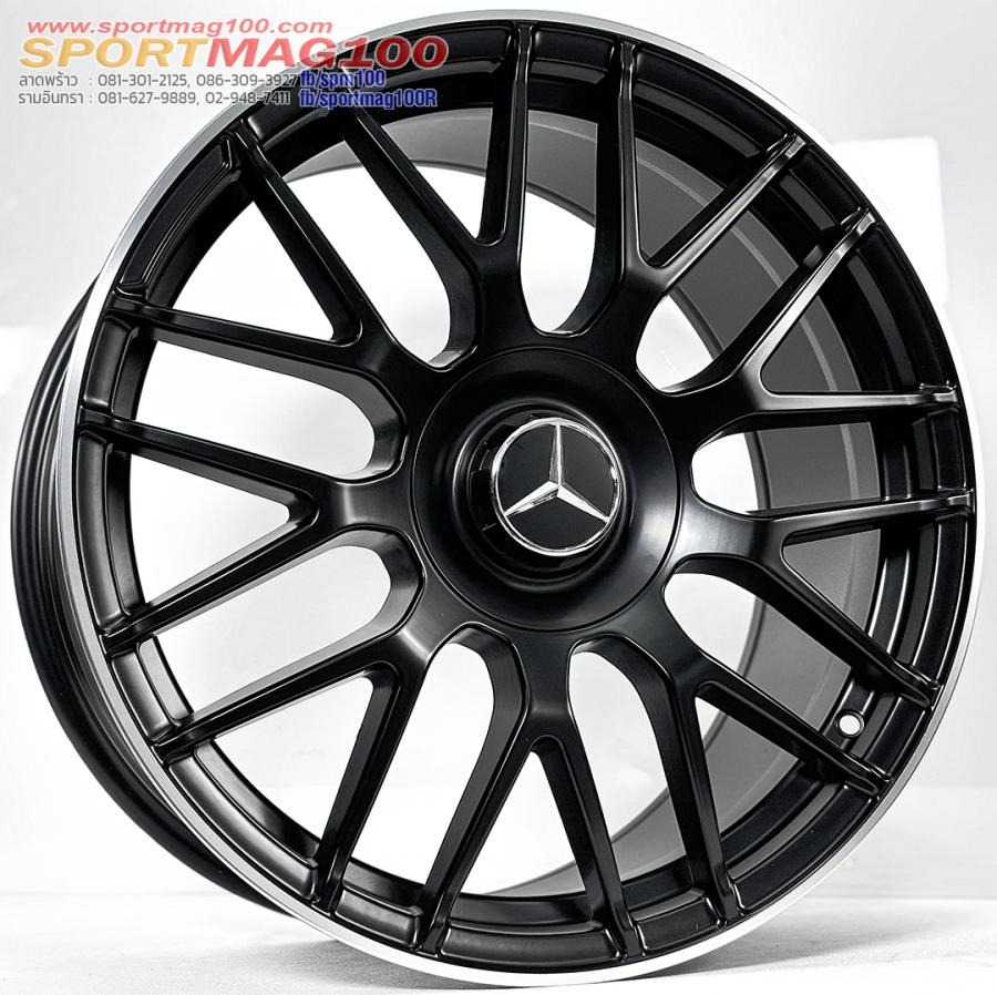 ล้อแม็ก Benz C Coupe ขอบ19นิ้ว กว้าง F8.5นิ้ว R9.5นิ้ว 5รู112 Offset38-43 สีดำหน้าเงา 