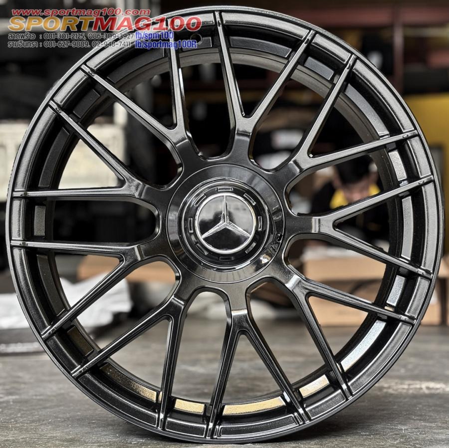 ล้อแม็กมือสอง Benz C Cupe ขอบ19นิ้ว กว้าง F8.5นิ้ว R9.5นิ้ว 5รู112 Offset38-38 สีดำด้าน(ลาดพร้าว)