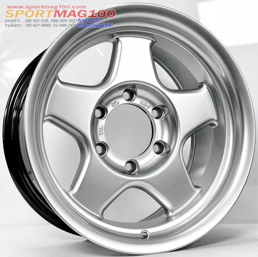 ล้อแม็ก Bradley S323 ขอบ16นิ้ว กว้าง8นิ้ว 6รู139.7 Offset0 สีไฮเปอร์ซิลเวอร์