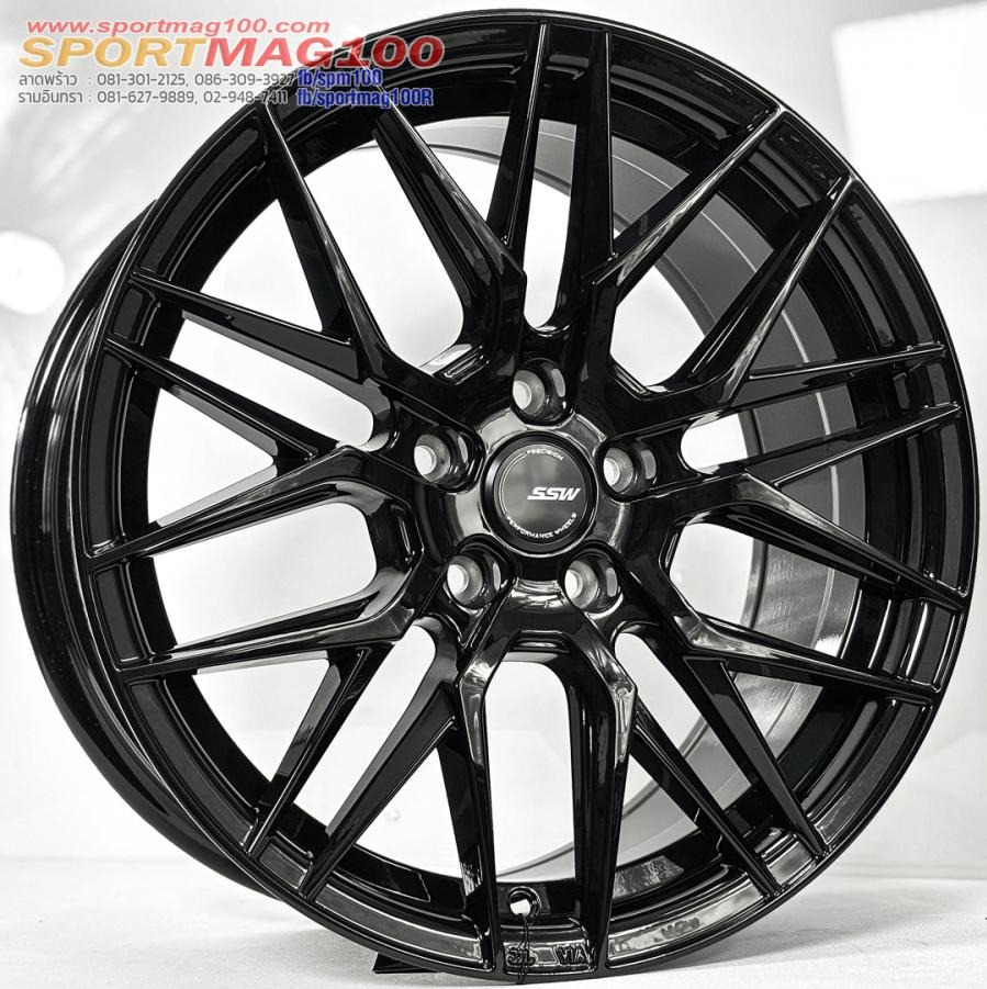 ล้อแม็ก SSW S348 Vorsteiner  ขอบ17นิ้ว กว้าง8นิ้ว 5รู108 Offset38 สีดำเงา