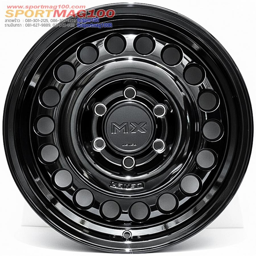 ล้อแม็ก Lenso MX JUNGLE ขอบ16นิ้ว กว้าง8นิ้ว 6รู139.7 Offset0 สีดำเงา