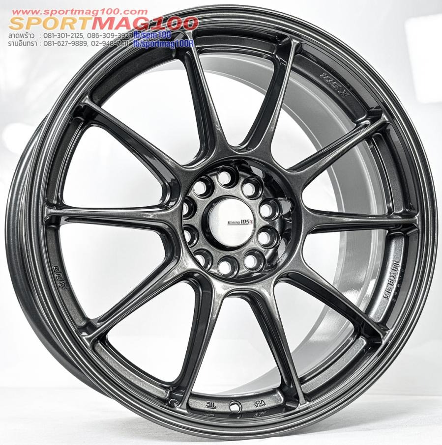 ล้อแม็ก APP TCX TC105 ขอบ18นิ้ว กว้าง8.75นิ้ว 5รู108/114.3 Offset35 สีกันเมทาลิก