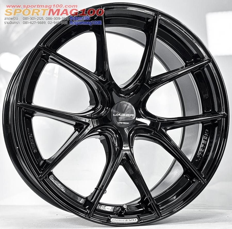 ล้อแม็ก Lenso Jager Dyna JAD EVO Litetech+ FlowForming ขอบ18นิ้ว กว้าง8.5นิ้ว 5รู120 Offset35 สีดำเงา