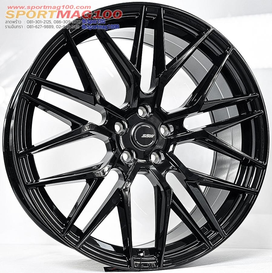 ล้อแม็ก SSW S348 Vorsteiner ขอบ18นิ้ว กว้าง8.5นิ้ว 5รู114.3/112 Offset40 สีดำเงา