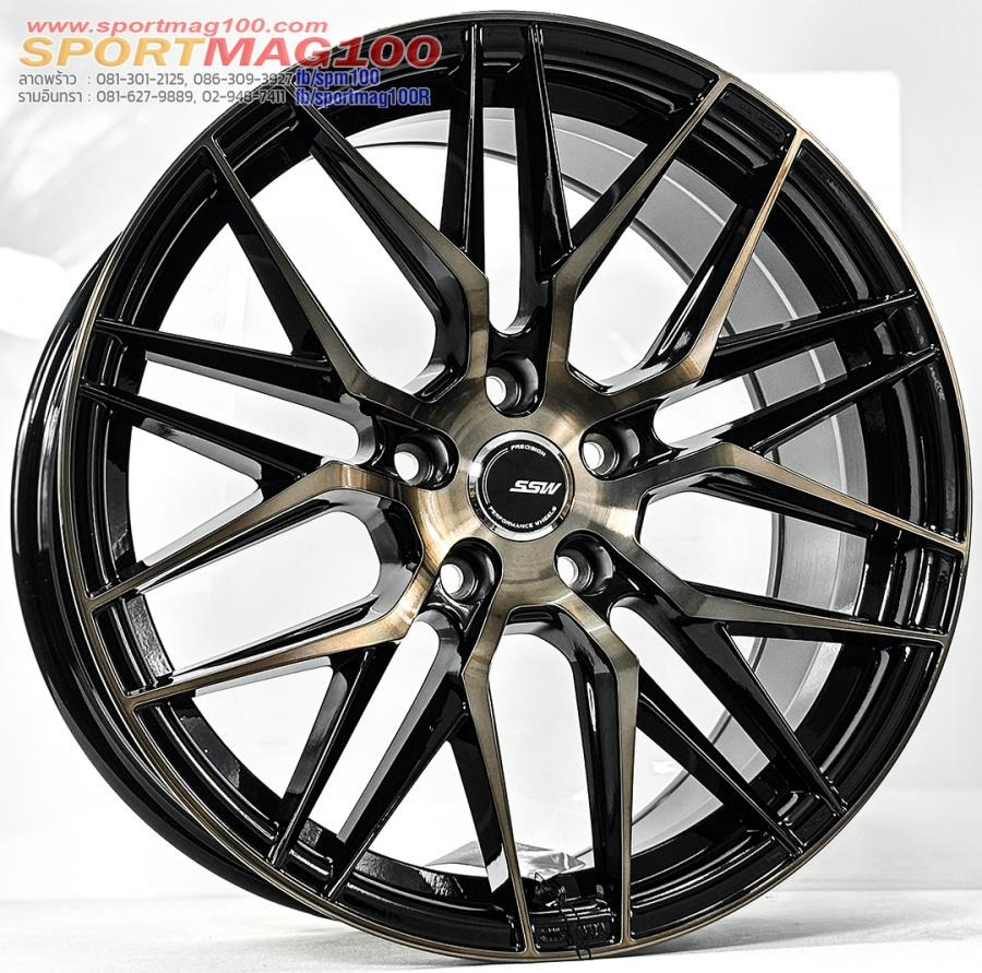 ล้อแม็ก SSW S348 Vorsteiner ขอบ18นิ้ว กว้าง8.5นิ้ว 5รู112/114.3 Offset40 สีดำหน้าชา