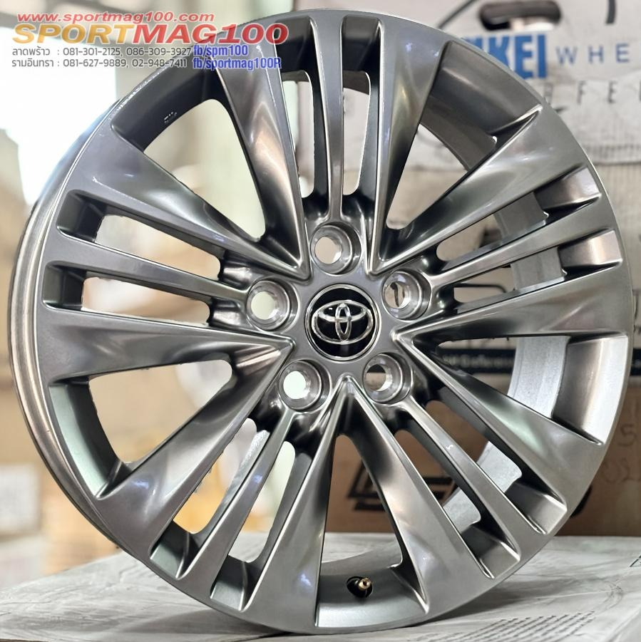 ล้อแม็กมือสอง Toyota Alphard AL40 ขอบ18นิ้ว กว้าง7นิ้ว 5รู120 Offset40 สีไฮเปอร์แบล็ค(ลาดพร้าว)