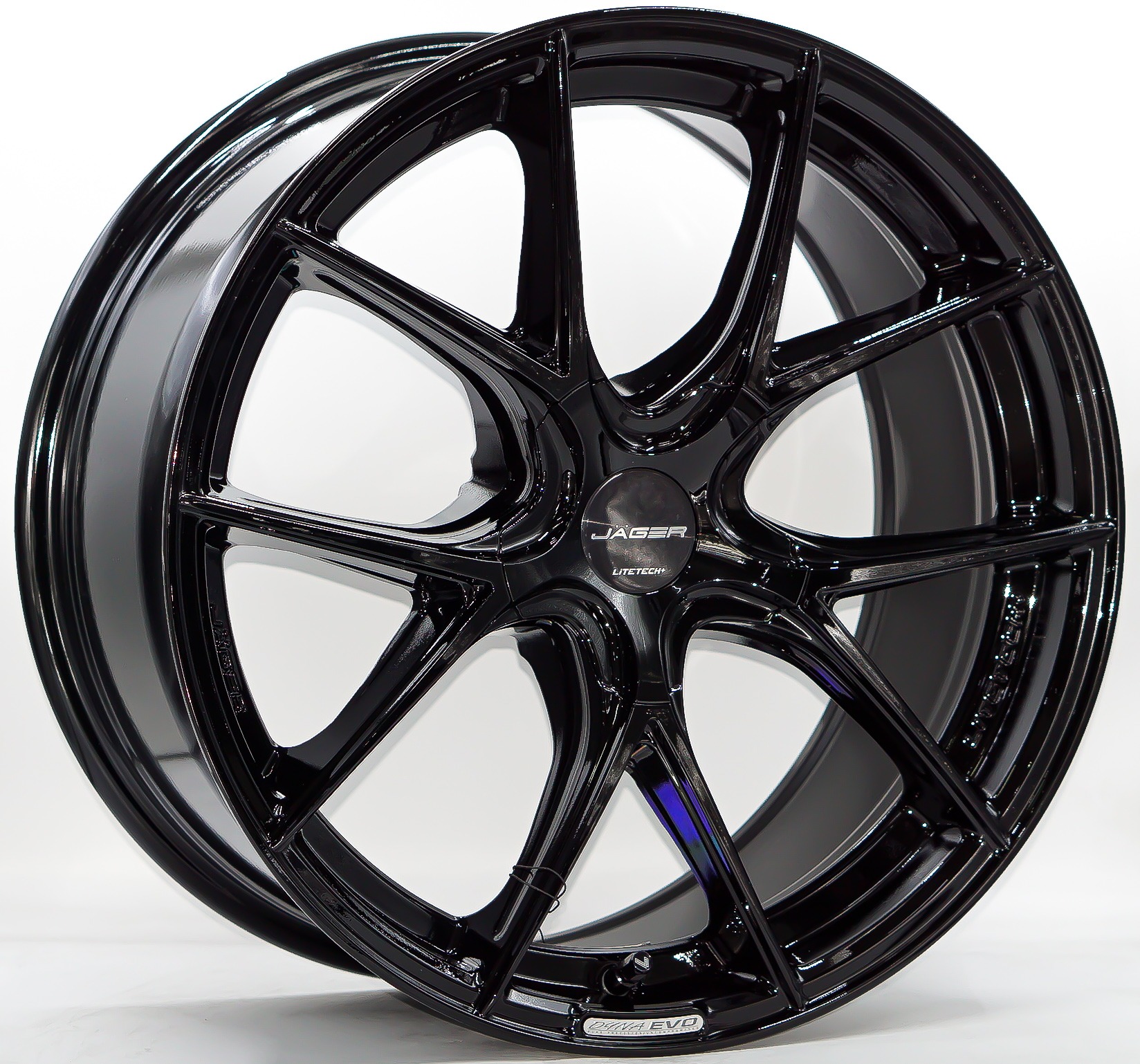 ล้อแม็ก Lenso Jager Dyna JAD EVO Litetech+ FlowForming ขอบ17นิ้ว กว้าง7.5นิ้ว 5รู100 Offset35 สีดำเงา