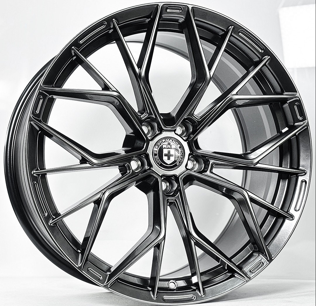 ล้อแม็ก MGW HRE Flowforming ขอบ19นิ้ว กว้าง F8.5นิ้ว R9.5นิ้ว 5รู112/114.3 Offset35-38 สีไฮเปอร์แบล็ค