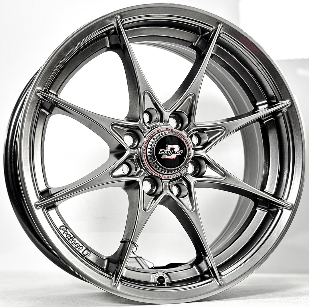 ล้อแม็ก Lenso ProjectD 91M ขอบ15นิ้ว กว้าง6.5นิ้ว 4รู100/114.3 Offset35 สีไฮเปอร์แบล็ค