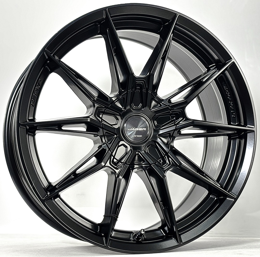 ล้อแม็ก Lenso Jager Plasma Litetech+ FlowForming ขอบ18นิ้ว กว้าง8.5นิ้ว 5รู108/114.3 Offset35 สีดำด้าน