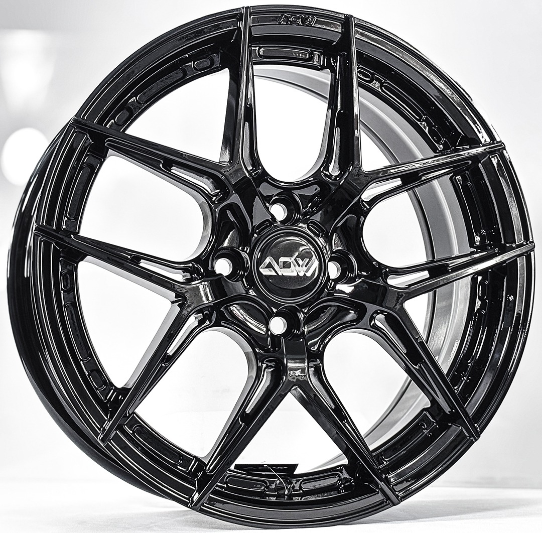 ล้อแม็ก AOW20 FlowForming ขอบ16นิ้ว กว้าง7นิ้ว 4รู100 Offset35 สีดำเงา