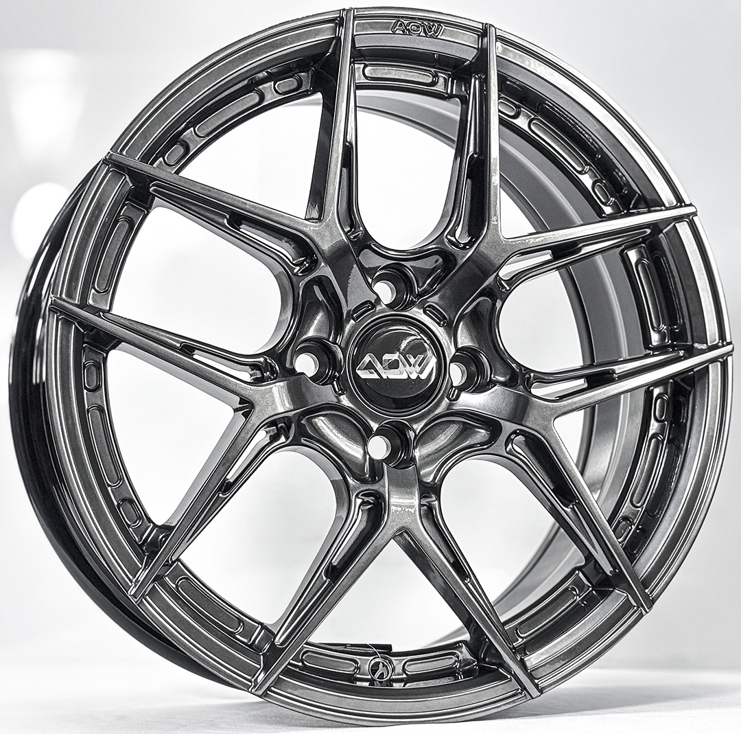 ล้อแม็ก AOW20 FlowForming ขอบ16นิ้ว กว้าง7นิ้ว 4รู100 Offset35 สีไฮเปอร์ดาร์ค