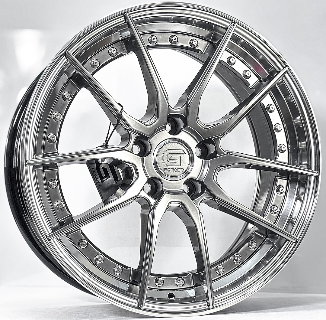ล้อแม็ก G-Forged GF04 FlowForming ขอบ18นิ้ว กว้าง8.5นิ้ว 5รู114.3/112 Offset35 สีไฮเปอร์แบล็คขอบเงา