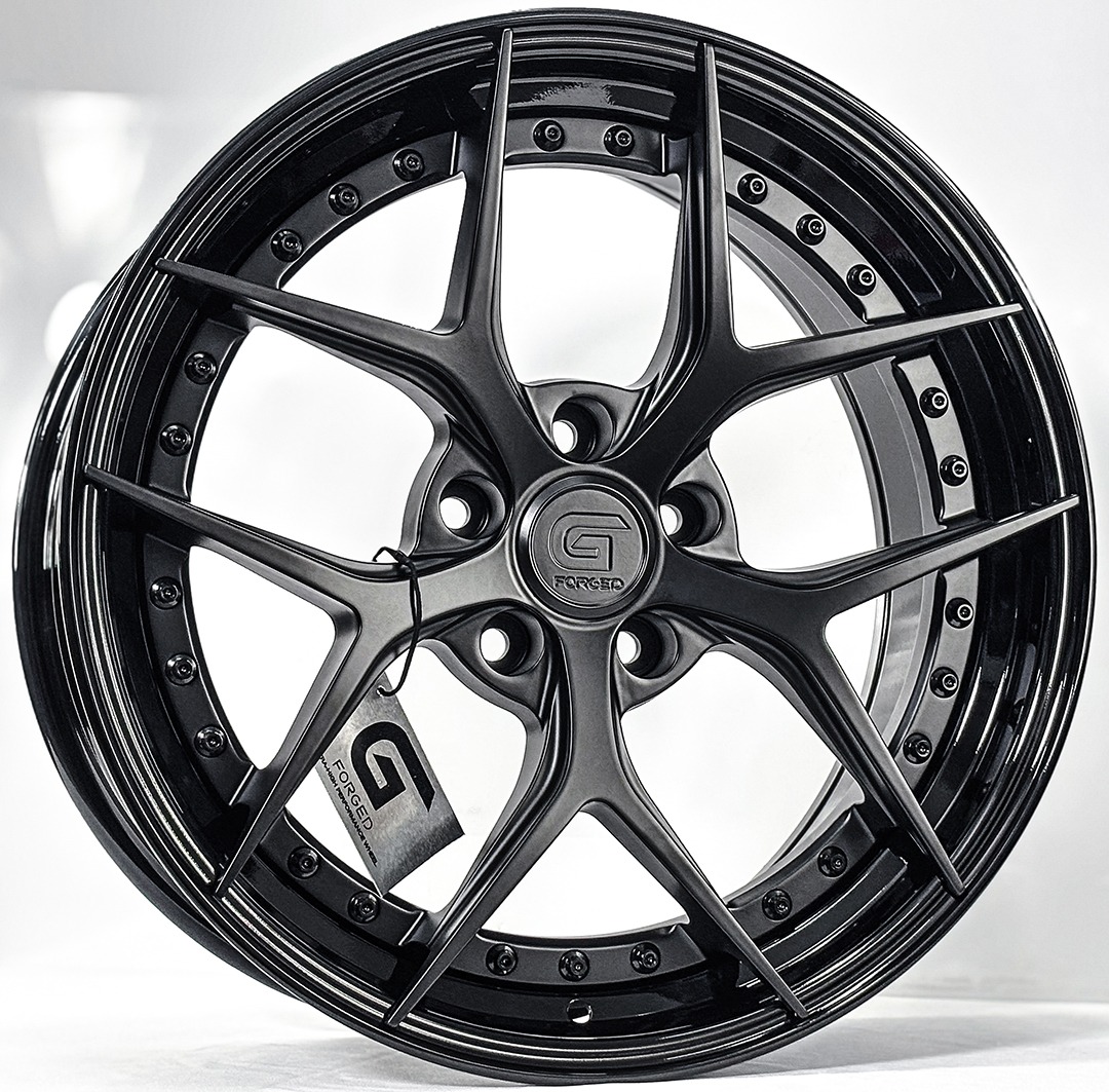 ล้อแม็ก G-Forged GF03 FlowForming ขอบ18นิ้ว กว้าง8.5นิ้ว 5รู114.3/112 Offset35 สีดำด้านขอบดำ