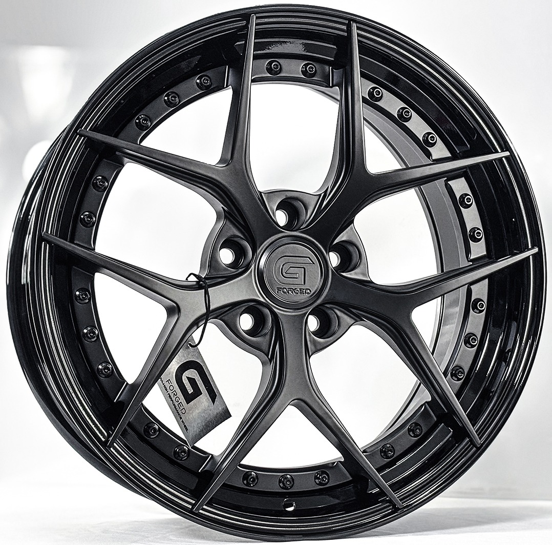 ล้อแม็ก G-Forged GF03 FlowForming ขอบ18นิ้ว กว้าง8.5นิ้ว 5รู112/114.3 Offset35 สีดำด้านขอบดำ
