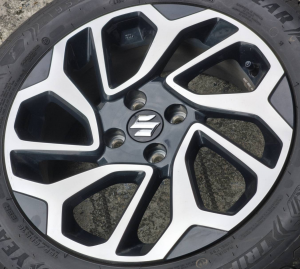 ล้อแม็กป้ายแดง Suzuki Fronx 4รู100 สีเทาหน้าเงา กว้าง6 ขอบ16นิ้ว(รามอินทรา)