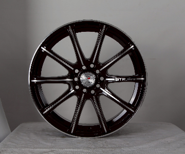 ล้อแม็ก GTR 5รู100/114 ET38 ดำหน้าเงา กว้าง7.5 ขอบ17นิ้ว