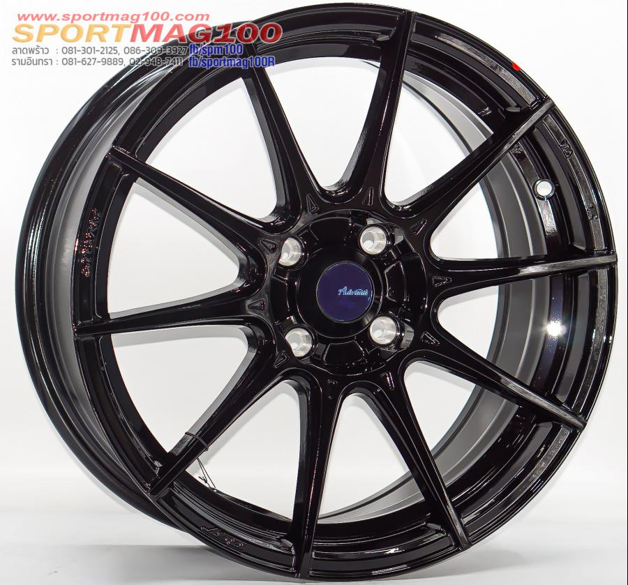ล้อแม็ก Flowforming Advanti N719DA 4รู100 ET35 ดำแวว กว้าง7 ขอบ15นิ้ว 	